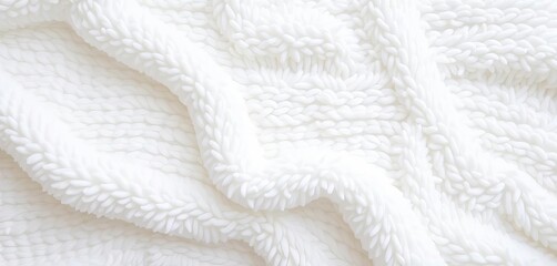 Soft, fluffy white terry cloth with looped texture, seamless background, seamless pattern, background
