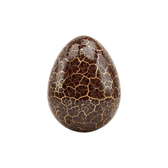 Elegant Dark Brown Craquelure Easter Egg with Gold Veining
