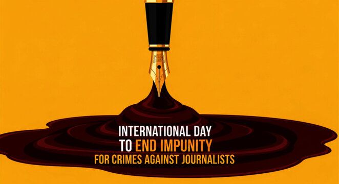 Gold-nibbed Fountain Pen Dripping Dark Ink, Symbolic Illustration