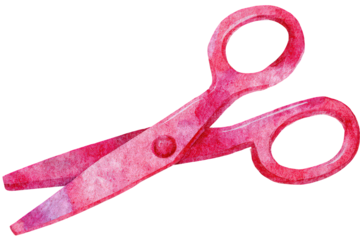 Pink Watercolor Scissors