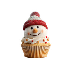 Festive Snowman Cupcake Delicious Winter Treat
