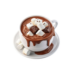 Indulgent Hot Chocolate with Marshmallows and Chocolate Chunks