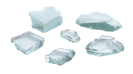 Translucent Ice Fragments