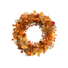 Autumnal Dried Flower Wreath - Thanksgiving Decoration