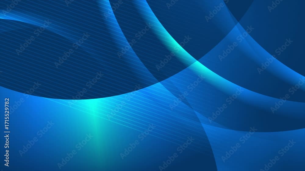 Canvas Prints blue glowing waves and lines abstract elegant background. seamless looping motion design. video anim