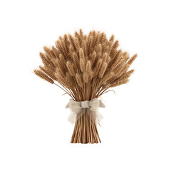 Rustic Wheat Sheaf with Burlap Bow - Autumn Harvest Decoration