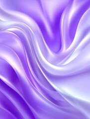 Obraz premium Abstract flowing silk fabric with smooth curves and vivid purple and white colors creating an elegant and dynamic visual texture
