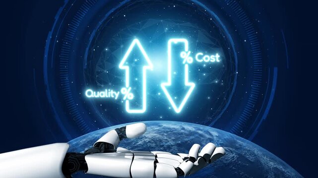 Business concept showing cost reduction and quality increase using Lean, Six Sigma, and Total Quality Management (TQM) to enhance efficiency, value, and customer satisfaction. Muxer