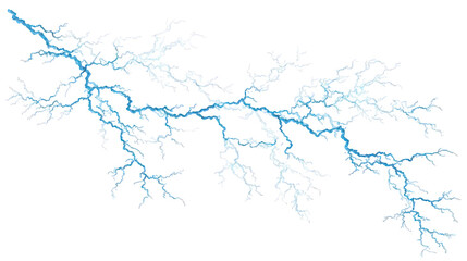 Abstract Blue And White Lightning Bolt Pattern On Transparent Background