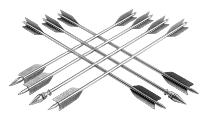 Intertwined Arrows Pattern On Black Background