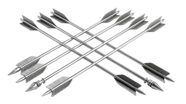 Intertwined Arrows Pattern On Black Background