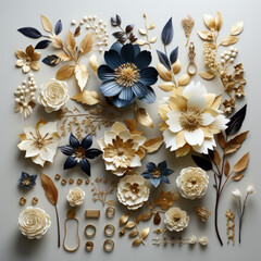 abstract background with flowers