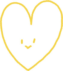 Yellow heart line