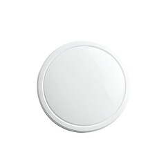 A blank, round, white, solid disc with a slightly raised outer edge