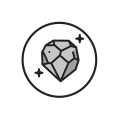 Obraz premium Vektor Icon Symbol Mining Gemstone - A Clean, Modern Design
