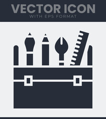 Artist tools toolbox vector icon design