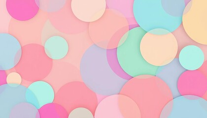 Abstract background of overlapping pastel circles,  circle pattern,  modern