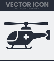 Medical helicopter icon for emergency services