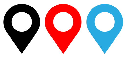 Location or map pin icon symbol. vector illustration