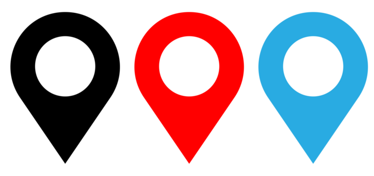 Location or map pin icon symbol. vector illustration