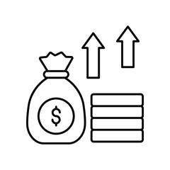 Business Investment thinline icon , vector, pixel perfect, illustrator file 

