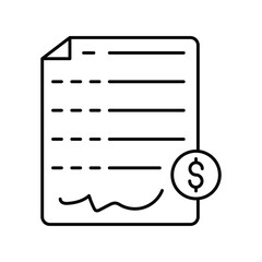 Fototapeta premium Investment Contracts thinline icon , vector, pixel perfect, illustrator file 