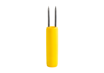 Yellow seam ripper isolated on transparent background, a handy tool for sewing and tailoring, designed to remove stitches and correct mistakes with precision and ease