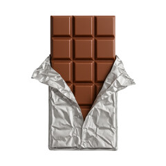 Chocolate Bar Delight: An enticing chocolate bar unwrapped, with its squares of rich, velvety goodness beckoning to be savored.