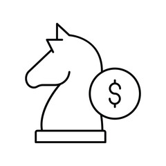 Investment Strategy thinline icon , vector, pixel perfect, illustrator file 
