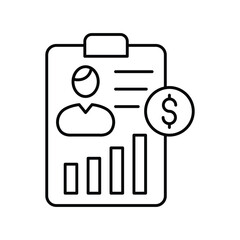 Investor Profile thinline icon , vector, pixel perfect, illustrator file 
