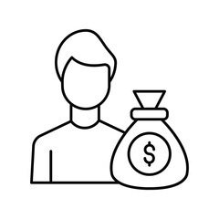 Investor thinline icon , vector, pixel perfect, illustrator file 
