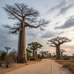 baobab trees at baobab alley morondava iconic mada