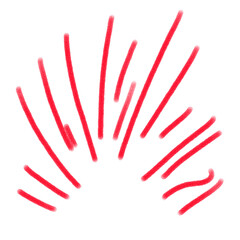 Red Burst Radiating Lines Illustration