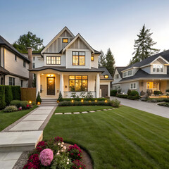 residential house outdoor suburban home in neighbo