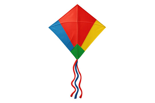 Colorful flying kite representing childhood freedom and celebration