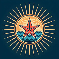 sun vector logo summer icon design sun burst star