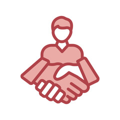 Business Partners duotone line icon , vector, pixel perfect, illustrator file 
