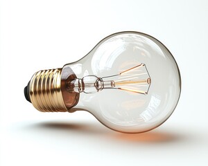 A vintage-style lightbulb on a white background
