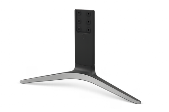 Tv monitor stand support base on transparent background