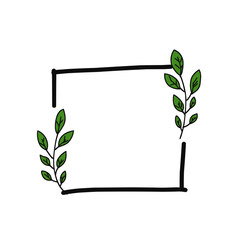 green leaves frame