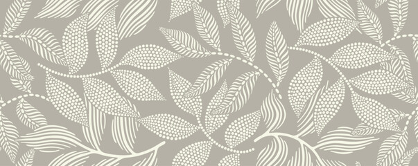 Abstract floral geometric seamless pattern. © andin