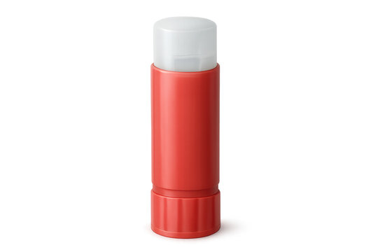 Red lip balm container for moisturizing lips