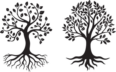 Tree Silhouette Clipart Pack