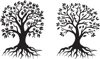 Tree Silhouette Clipart Pack