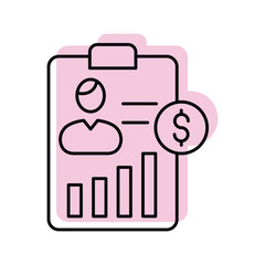 Investor Profile color shadow thinline icon , vector, pixel perfect, illustrator file 
