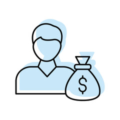 Private Equity color shadow thinline icon , vector, pixel perfect, illustrator file 
