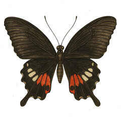 Vintage Butterfly Junk Journal Clipart - Scrapbook Ephemera, Collage Decor