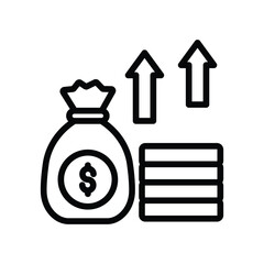 Business Investment line icon , vector, pixel perfect, illustrator file 
