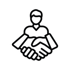 Business Partners line icon , vector, pixel perfect, illustrator file 
