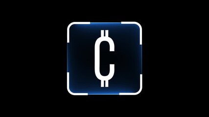 Bitcoin Cryptocurrency digital financial cash money market trending price concept on the transparent background. Motion graphics of cryptocurrency idea. 4k video animation. - Powered by Adobe